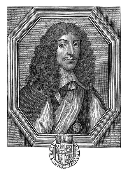 Retrato Carlos Rei Inglaterra Theodor Van Merlen 1619 1672 Retrato Imagem De Stock