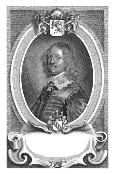 Adriaan Clant Tot Stedum的肖像 Cornelis Galle Anselm Van Hulle之后 1648年或之前Adriaan 图库图片