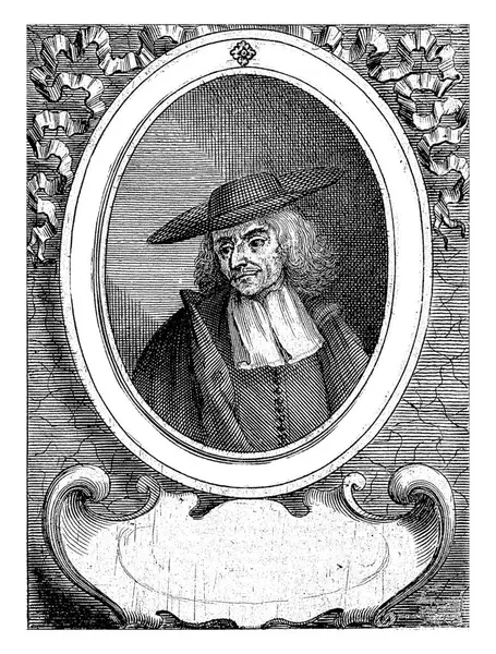 Portret Van Lazarus Augustine Cotta Gaetano Bianchi 1719 Vintage Gegraveerd Stockfoto