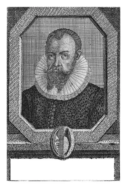 Georg Manhorn的肖像 Johann Friedrich Leonard 1643 1680年纽伦堡商人Georg Manhorn的肖像 图库图片