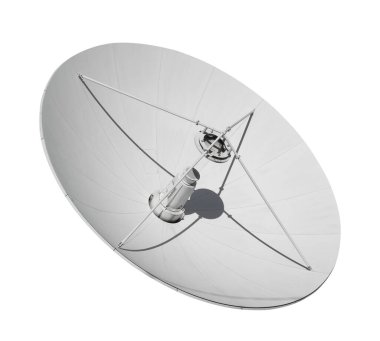 Uydu anteni beyaz arkaplanda izole edildi. Büyük uydu anteni izole edildi. 