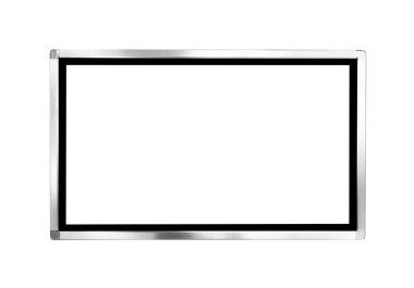 Bilgisayarda beyaz arkaplanda boş ekran görünüyor. İzole edilmiş beyaz ekran. Uzayı kopyala Metin için boş boşluk