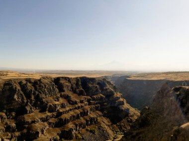 Gorge and mountain landscape. Panoram view