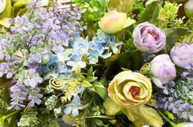 Yapay çiçekler. Güzel çiçek arkaplan dokusu.