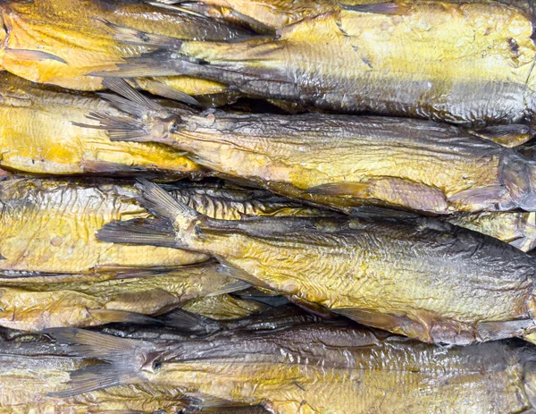 Hot Smoked Mackerel Fish Pattern Smoke Smoked Meat Smoked Fish — Stock Photo, Image