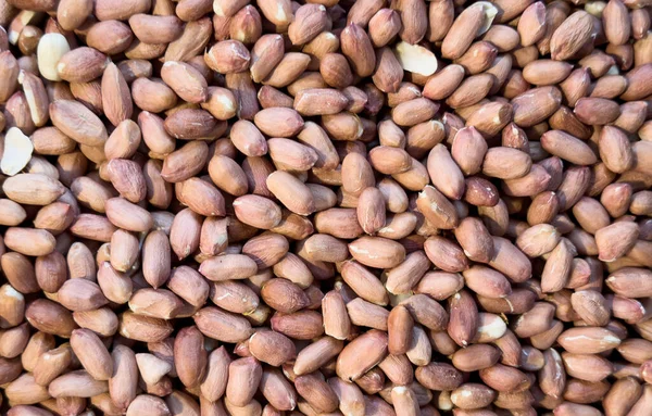 Macarrão Amendoim Assado Sem Casca Amendoins Como Pano Fundo Monte — Fotografia de Stock