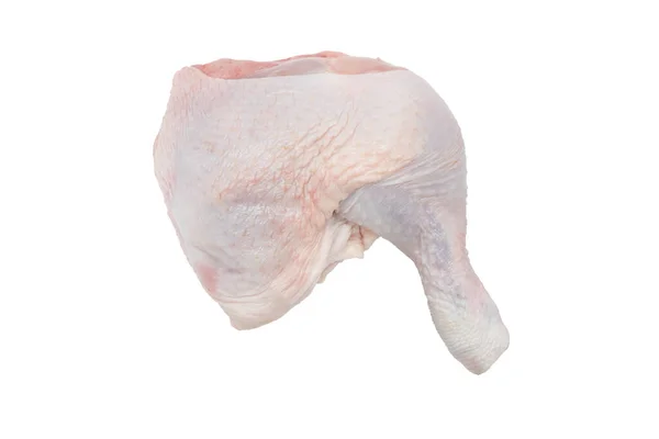 Свежее Сырое Куриное Мясо Выделено Белом Фоне Сырая Куриная Ножка — стоковое фото