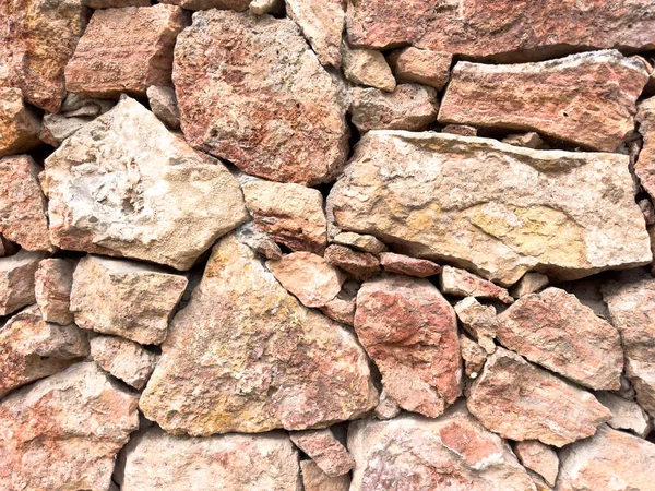 Old Stone Wall Background Texture Close Shot Brick Wall Pattern — Stock Photo, Image