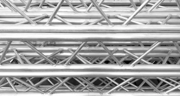 Herstellung Von Aluminiumprofilen Strukturelle Metallformen Aus Aluminium Textur Von Aluminiumprofilen — Stockfoto
