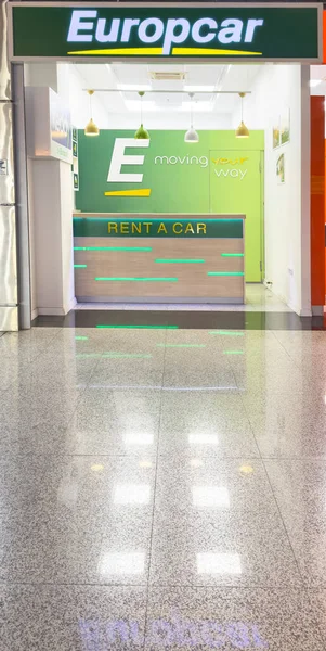 Erewan Armenia Kwietnia 2023 Biuro Wynajmu Samochodów Europcar Logo Europcar — Zdjęcie stockowe