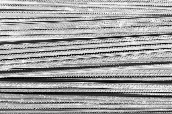 Ocelová Tyč Nebo Ocelová Výztuž Stavební Armatura Posily Ocelové Mříže — Stock fotografie