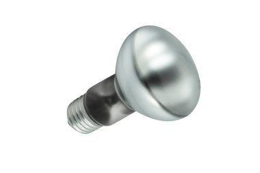 LED ampul beyaz arkaplanda izole edildi. Enerji süper tasarruf elektrik lambası