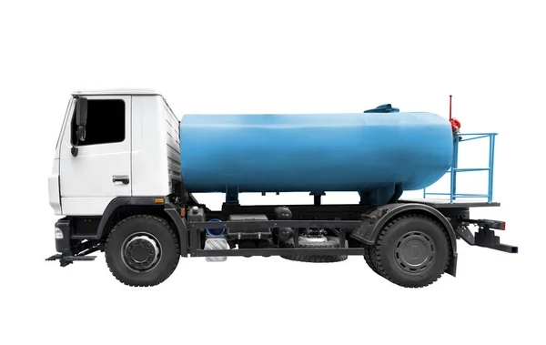 Camião Jacto Água Isolado Fundo Branco Carro Transportador Água Limpeza — Fotografia de Stock