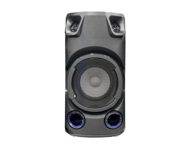 Portatif kablosuz bluetooth hoparlörü beyaz arkaplanda izole edildi. Dijital kablosuz ses hoparlörü izole edildi. Büyük taşınabilir bluetooth hoparlör..