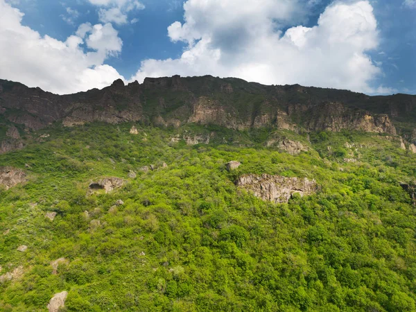 Вид Высоты Живописный Вид Высоты Леса Горного Хребта Над Зеленым — стоковое фото