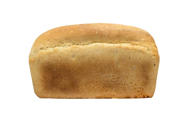 Čerstvě Upečený Chléb Izolovaný Bílém Pozadí Čerstvý Bílý Chléb — Stock fotografie