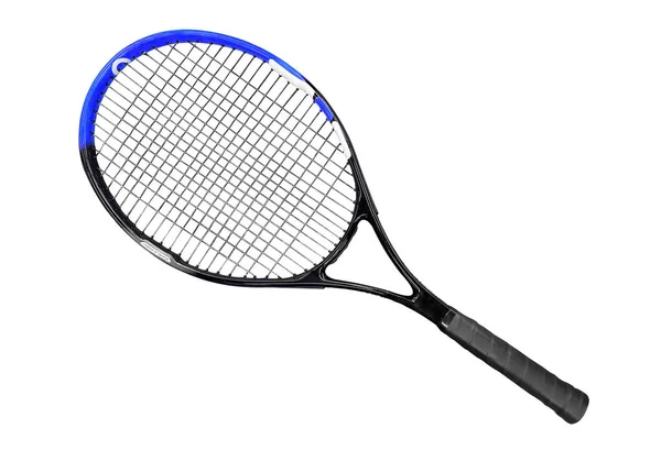 Racchetta Tennis Isolata Sfondo Bianco — Foto Stock
