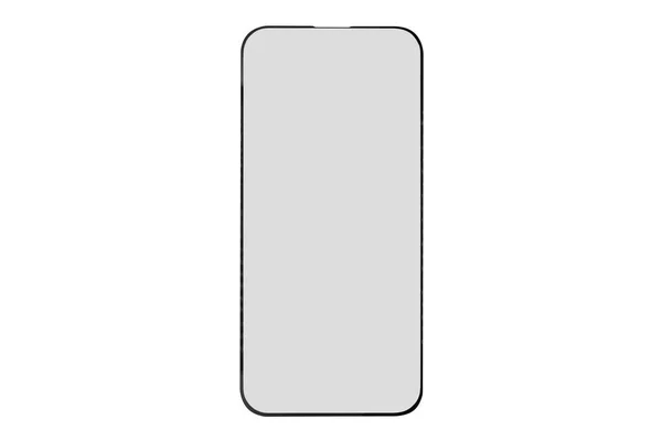 Beschermend Glas Voor Mobiele Telefoon Smartphone Geïsoleerd Witte Achtergrond Smartphone — Stockfoto