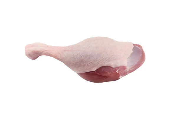 Świeże Mięso Nóg Kaczki Izolowane Białym Tle Surowa Noga Kaczki — Zdjęcie stockowe