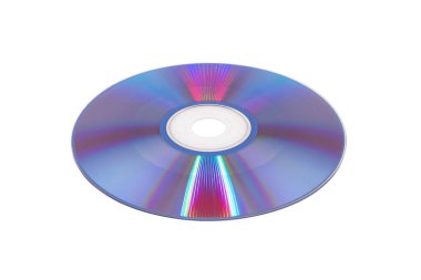 cd diski beyaz arkaplanda izole edildi. 