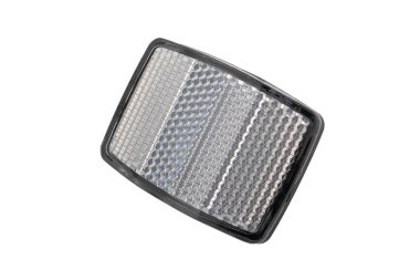 Güvenlik yansıtıcısı beyaz arkaplanda izole edildi. Işık yansıtıcı izole edildi