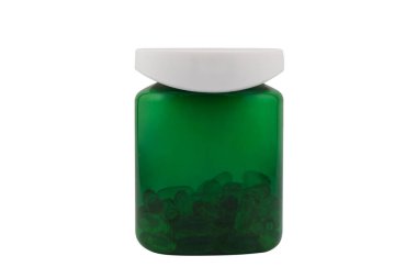 Plastik kutu ambalajındaki haplar beyaz arka planda izole edilmiş. Eczane ürünleri. İlaç hapları ve uyuşturucular kapanıyor. Haplar arka plan