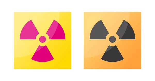 Signes Radiation Ionisante Danger Icônes Américaines Internationales Avec Trèfle Illustration — Image vectorielle