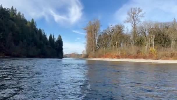 Washington Videosu Monroe Kasabası Yakınlarındaki Skykomish Nehrinin Amerika Nın Pasifik — Stok video