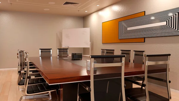 Modern Bir Konferans Odasının Boyutlu Canlandırması — Stok fotoğraf
