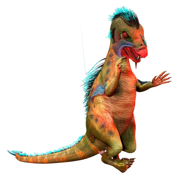 Representación Dinosaurio Alienígena Ciencia Ficción Aislado Sobre Fondo Blanco —  Fotos de Stock