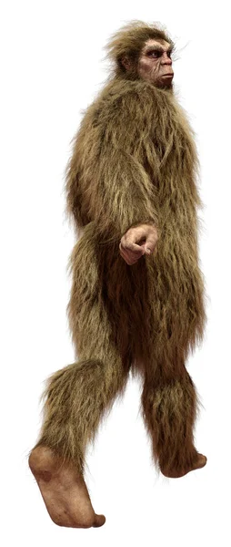 Rendu Sasquatch Bigfoot Isolé Sur Fond Blanc — Photo