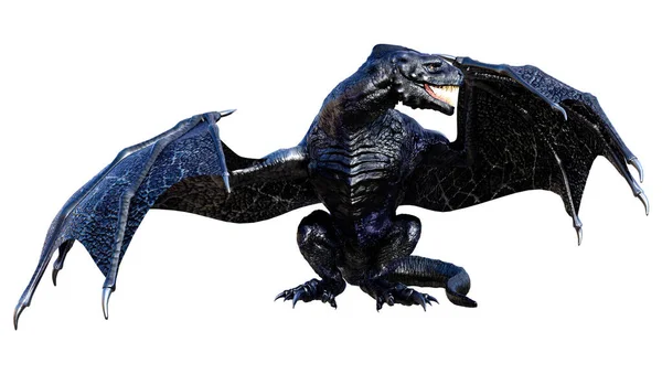 Stock image 3D rendering of a fantasy dragon isolated on white background