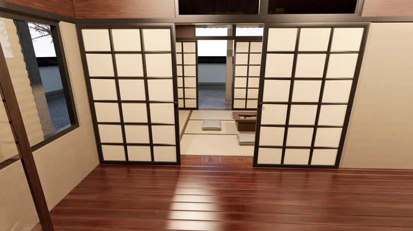 Pencitraan Dari Interior Rumah Samurai — Stok Foto