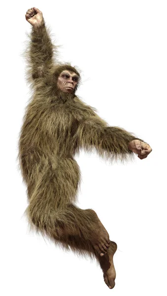 Representación Sasquatch Bigfoot Aislado Sobre Fondo Blanco —  Fotos de Stock