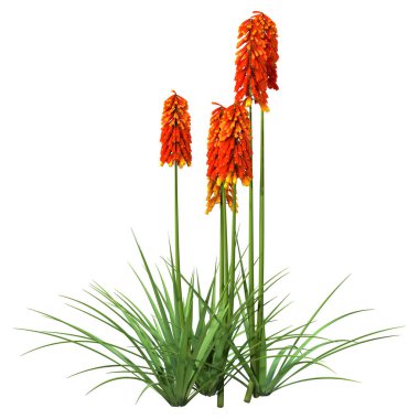 Beyaz arkaplanda 3 boyutlu bıçak fabrikalarının oluşturulması