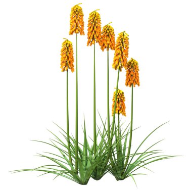 Beyaz arkaplanda 3 boyutlu bıçak fabrikalarının oluşturulması