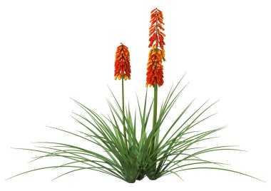 Beyaz arkaplanda 3 boyutlu bıçak fabrikalarının oluşturulması