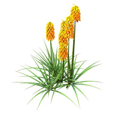 Beyaz arkaplanda 3 boyutlu bıçak fabrikalarının oluşturulması