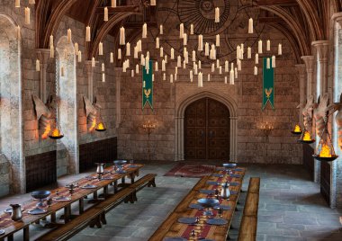 Bir ortaçağ şatosunun 3D tasarımı