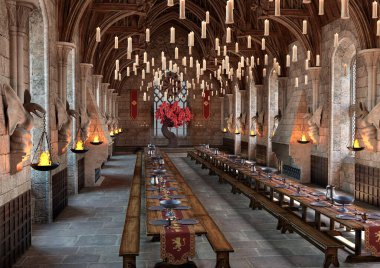 Bir ortaçağ şatosunun 3D tasarımı