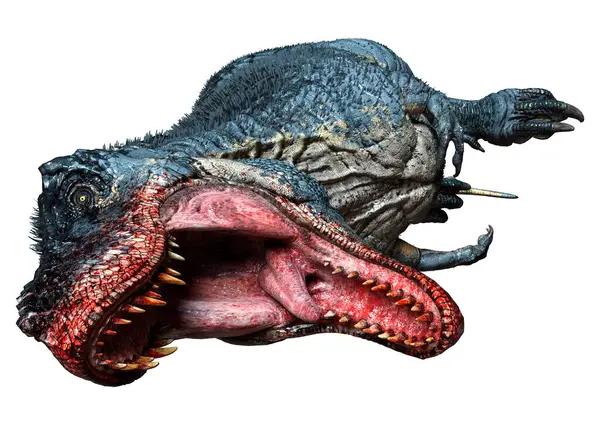 Απόδοση Ενός Δεινόσαυρου Tyrannosaurus Rex Απομονώνονται Λευκό Φόντο Royalty Free Εικόνες Αρχείου