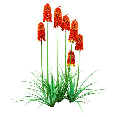 Beyaz arkaplanda 3 boyutlu bıçak fabrikalarının oluşturulması