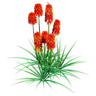 Beyaz arkaplanda 3 boyutlu bıçak fabrikalarının oluşturulması