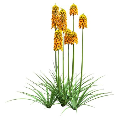 Beyaz arkaplanda 3 boyutlu bıçak fabrikalarının oluşturulması