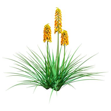 Beyaz arkaplanda 3 boyutlu bıçak fabrikalarının oluşturulması