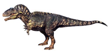 3D rendering of a dinosaur gigantosaurus isolated on white background