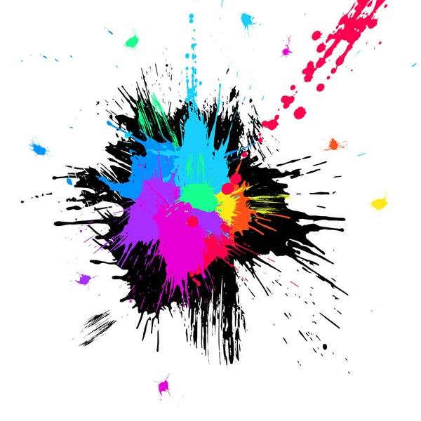 Colorful Abstract Grunge Splashes Vector Eps10 Multicolor Abstract Wallpaper Vivid 免版税图库插图