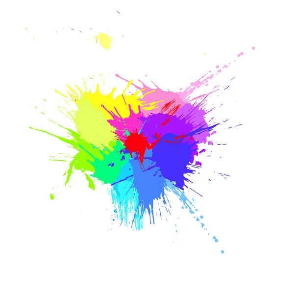 Colorful Abstract Grunge Splashes Vector Eps10 Multicolor Abstract Wallpaper Vivid Royaltyfria Stockvektorer