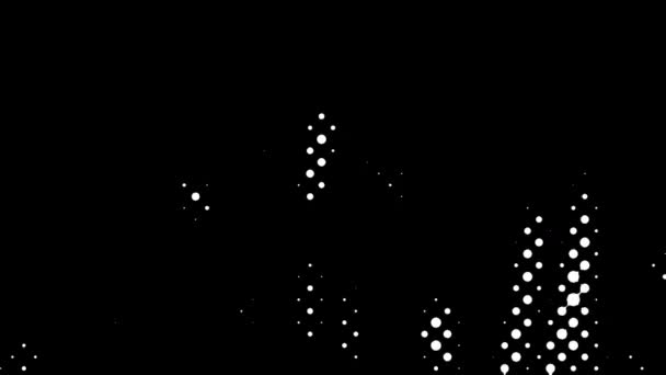 ハルフトーンループ移行 ハーフボーン映像 ビデオは縦の位置で使用することができます トレンドのドットワーク効果 ストップモーションハンドメイドアニメーション 黒と白 グラデーションの光学的錯覚 — ストック動画