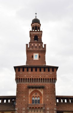 Sforza Kaleleri Filarete Kulesi Milano, İtalya